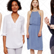 Luster Romper, $21 | Palette Popover, $21 | Luster Tie Dress, $17 | Lapel Cardigan, $45